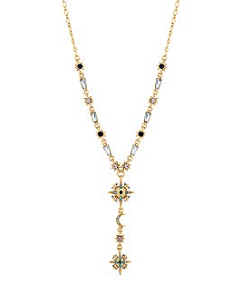 Mood Gold Plated Multi Coloured Fine Celestial Y Necklace
