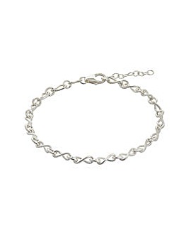 Simply Silver Sterling Silver 925 Small Infinity Bracelet