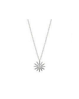 Simply Silver Sterling Silver 925 Straburst Necklace