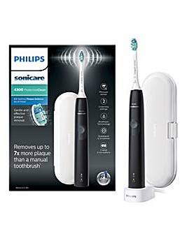 Philips Sonicare ProtectiveClean 4300 Black Smart Electric Toothbrush