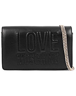 Love Moschino Embossed Logo Chain Strap Cross-Body Bag
