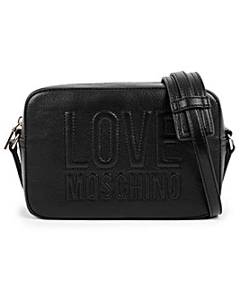 Love Moschino Embossed Logo Leather Cross-Body Bag