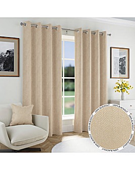 Chester Herringbone Eyelet Curtains