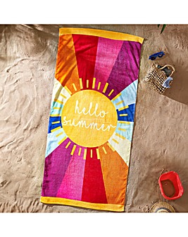 Catherine Lansfield Hello Summer Beach Towel