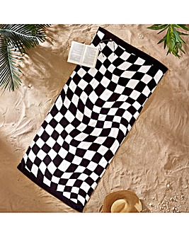 Catherine Lansfield Checkerboard Beach Towel