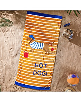 Catherine Lansfield Hot Dog Beach Towel