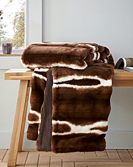 Catherine Lansfield Flint Faux Fur Throw