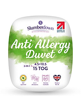 Slumberdown Anti Allergy All Seasons 15 Tog Duvet