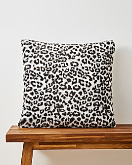 Spotted Animal Printed Faux Fur Cushion