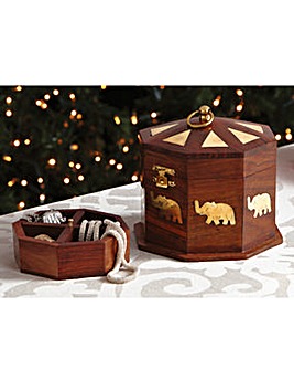 Elephant Wood Trinket Box