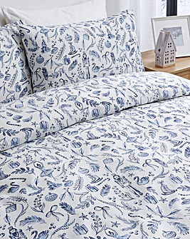 Festive Vintage Toile Duvet Cover Set