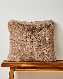 Two-Toned Animal Plush Faux Fur Cushion