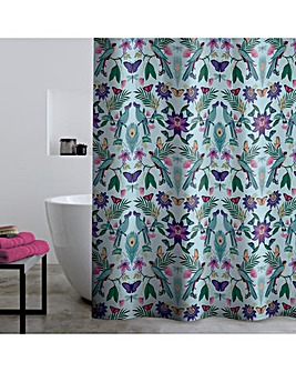 Catherine Lansfield Mya Tropical Birds Shower Curtain