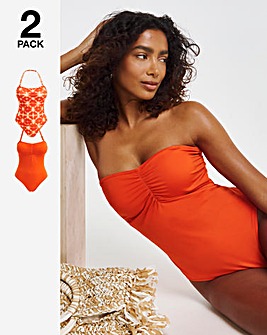 Value 2 Pack Bandeau Swimsuits