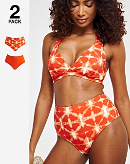 Value 2 Pack High Waist Bikini Briefs