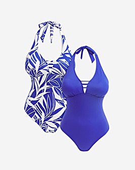 Value 2 Pack Halterneck Swimsuits