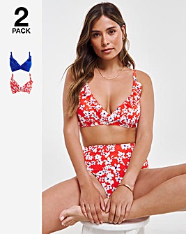 Value 2 Pack Plunge Bikini Tops