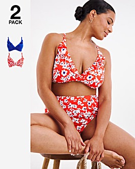 Value 2 Pack Plunge Bikini Tops