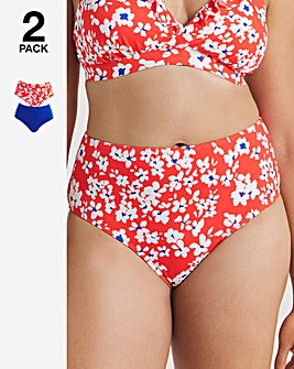 Value 2 Pack High Waist Bikini Bottoms