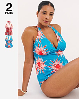 Value 2 Pack Halter Tankini Tops