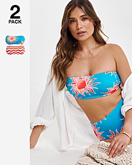 Value 2 Pack Bandeau Bikini Tops