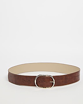 Thick Reflection Buckle Belt