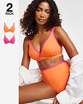 Value 2 Pack Plunge Bikini Tops