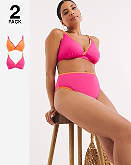 Value 2 Pack Plunge Bikini Tops