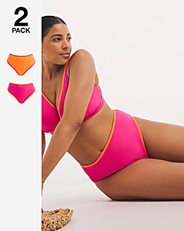 Value 2 Pack High Waist Bikini Briefs