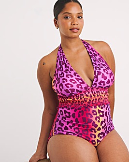 Plunge Shirred Swimsuit