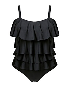 MAGISCULPT Firm Control Bandeau Ruffle Swimsuit