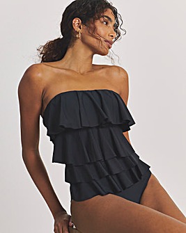 MAGISCULPT Firm Control Bandeau Ruffle Swimsuit