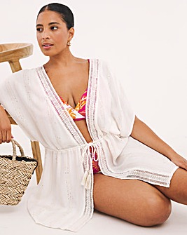 Lurex Open Beach Kaftan