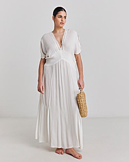 Rayon Crepe Maxi Beach Dress