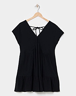 Beach To Beach Cheese Cloth Mini Beach Dress