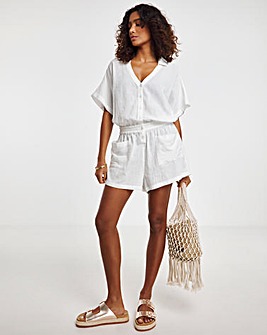 Beach to Beach Cheesecloth Beach Playsuit