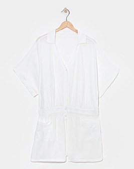 Beach to Beach Cheesecloth Beach Playsuit