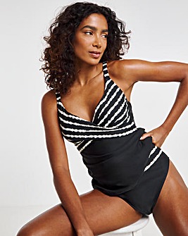 Figleaves Tailor Underwired Twist Front Tummy Control Tankini Top