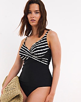 Figleaves Tailor Underwired Twist Front Tummy Control Tankini Top