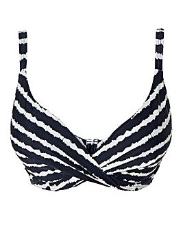 Figleaves Tailor Underwired Non Pad Wrap Plunge Bikini Top