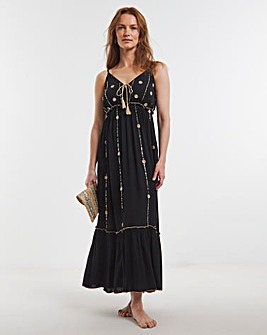 Simply Be Mirror Trims Maxi Beach Dress