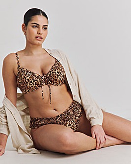 Simply Be Leopard Print Underwired Bikini Top