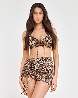 Simply Be Leopard Print Bikini Skirt