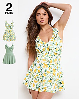Value 2 Pack Ruffle Swimdresses