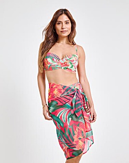 MAGISCULPT Tropical Print Midi Sarong