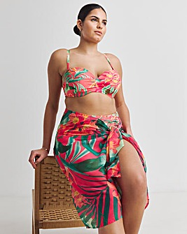 MAGISCULPT Tropical Print Midi Sarong