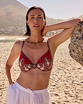 Underwired Ikat Print Bikini Top
