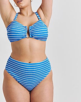 High Waist Stripe Bikini Brief