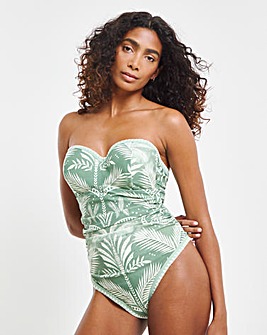 Figleaves Frida Underwired Bandeau Swimsuit Longer Length