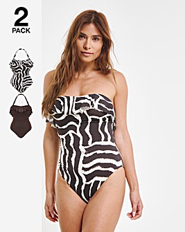 Value 2 Pack Bandeau Swimsuits